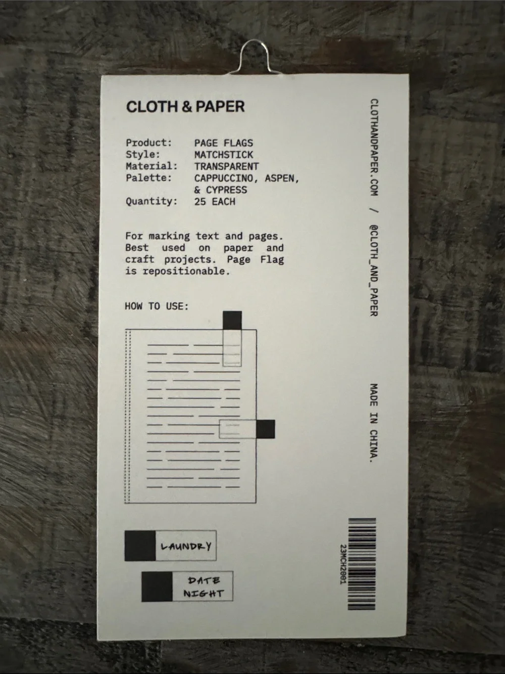 Cloth & Paper Page Flags | Assorted